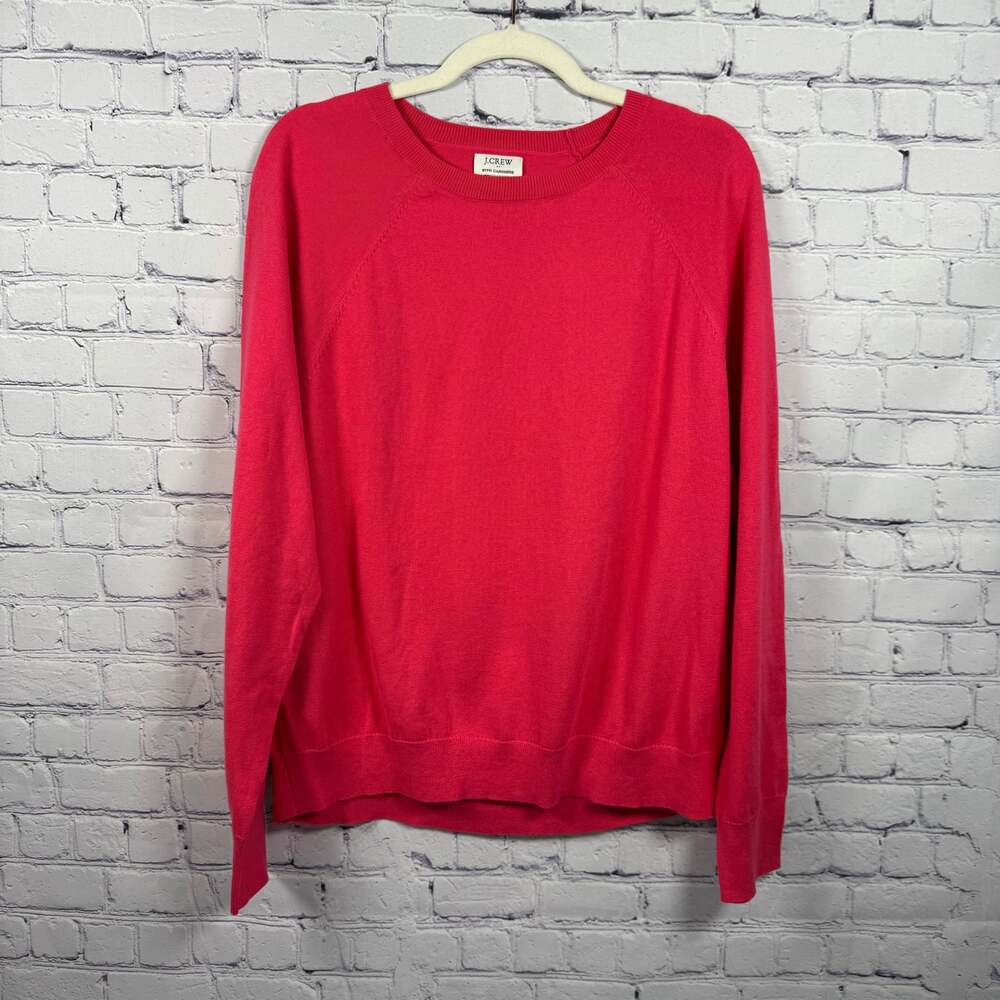 J. Crew W/Cashmere Crewneck Pullover Sweater Size L